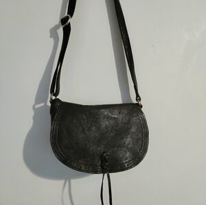 Lucky Brand  Drk Chocolate Black Leather Crossbody